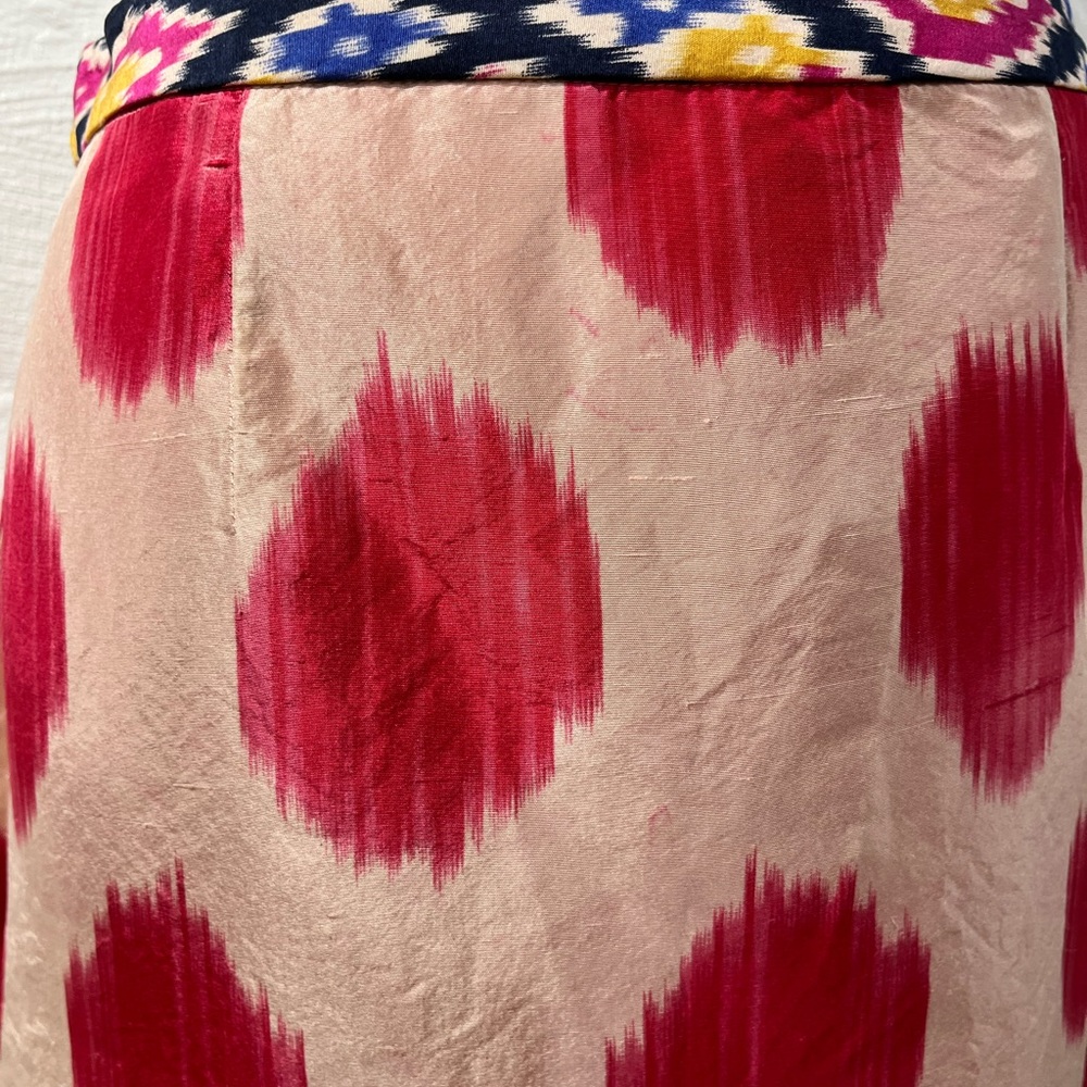 MAUVE WATERCOLOR PENCIL SILK SKIRT - Picture 5 of 16
